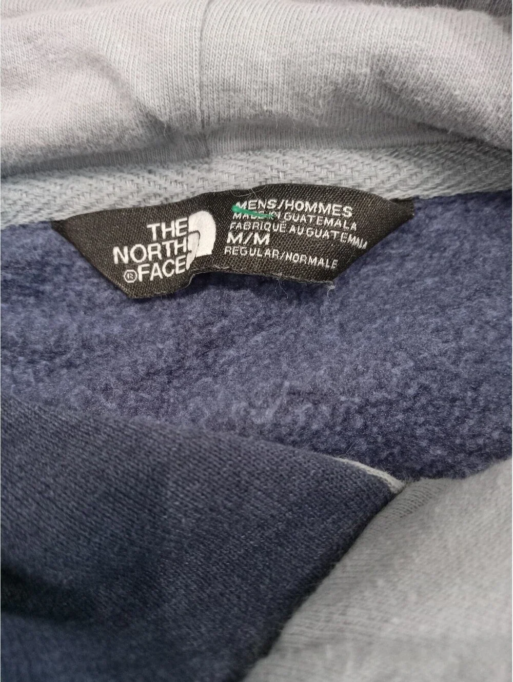 The North Face Hoodie Mens Medium Blue Gradient Vertical Logo Pullover Sweatshir